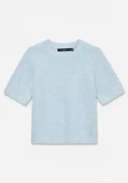 Wehkamp VERO MODA trui lichtblauw gebreid aanbieding