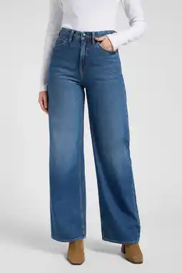 Wehkamp Lee highwaist loose fit jeans medium blue denim aanbieding
