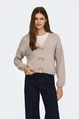 Wehkamp ONLY vest beige gebreid aanbieding