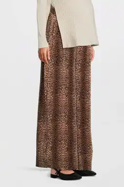 Wehkamp MAMALICIOUS wide leg regularwaist zwangerschaps casual broek bruin aanbieding