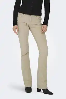 Wehkamp ONLY corduroy flared regularwaist flared broek ecru aanbieding