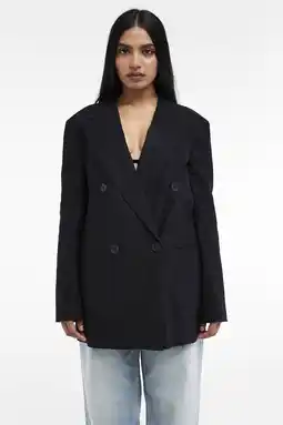 Wehkamp TOPSHOP blazer met linnen zwart aanbieding