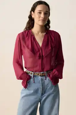 Wehkamp Sissy-Boy blouse donkerrood aanbieding