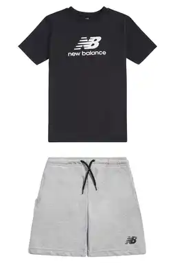 Wehkamp New Balance T-shirt + short zwart/grijs aanbieding