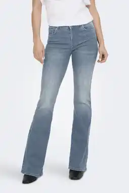 Wehkamp ONLY flared jeans light blue denim aanbieding