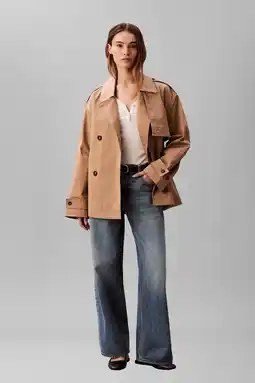 Wehkamp Calvin Klein trenchcoat bruin aanbieding