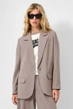 Wehkamp QS regular blazer grijsbruin aanbieding