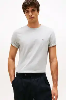 Wehkamp Tommy Hilfiger regular T-shirt lichtgrijs aanbieding