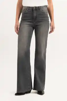 Wehkamp Florez flared jeans grey denim aanbieding