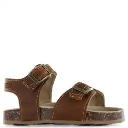 Wehkamp Shoesme leren sandalen donkerbruin aanbieding
