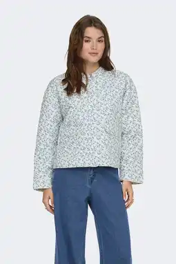 Wehkamp ONLY jasje quilted lichtblauw aanbieding