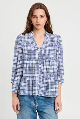 Wehkamp Cache Cache blouse blauw/ ecru aanbieding