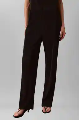 Wehkamp Calvin Klein straight regularwaist broek zwart aanbieding