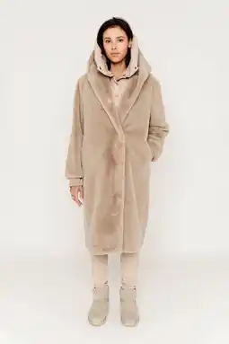 Wehkamp Moscow faux fur jas taupe aanbieding