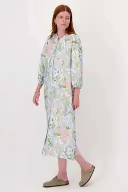 Wehkamp Zusss blousejurk met bloemenprint lichtblauw aanbieding