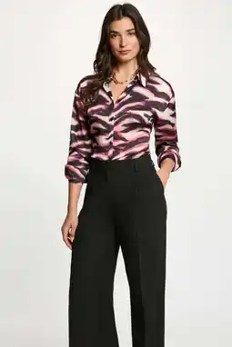 Wehkamp Morgan blouse met zebraprint zwart aanbieding