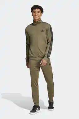 Wehkamp adidas Sportswear Senior trainingspak olijfgroen/zwart aanbieding