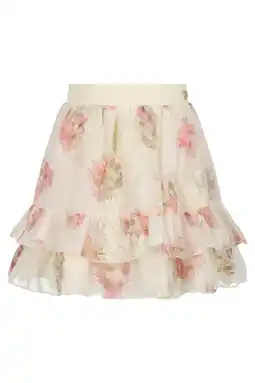 Wehkamp Le Chic gebloemde mini rok wit aanbieding