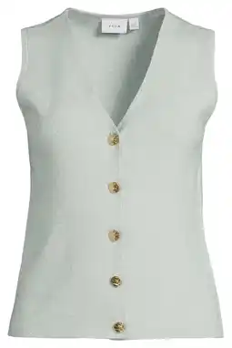 Wehkamp VILA gilet mintgroen gebreid aanbieding