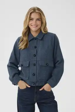 Wehkamp Cream jasje donkerblauw aanbieding