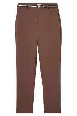 Wehkamp Cache Cache tapered highwaist pantalon donkerbruin aanbieding