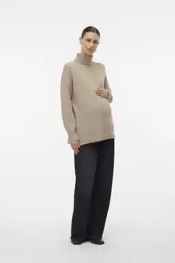 Wehkamp VERO MODA MATERNITY zwangerschaps trui beige gebreid aanbieding