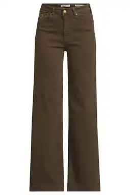 Wehkamp Lois highwaist wide leg jeans donkergroen aanbieding