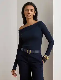 Wehkamp Lauren Ralph Lauren off shoulder trui blauw aanbieding