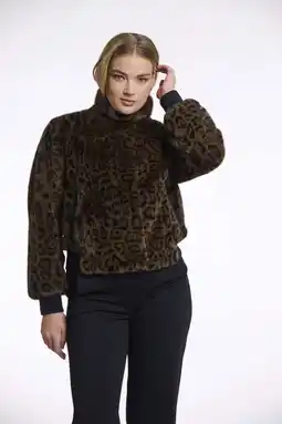 Wehkamp Rino & Pelle faux fur jas bruin aanbieding