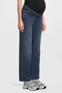 Wehkamp LOVE2WAIT low waist zwangerschaps wide leg jeans stonewashed aanbieding