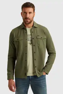 Wehkamp PME Legend overshirt met textuur donkergroen aanbieding