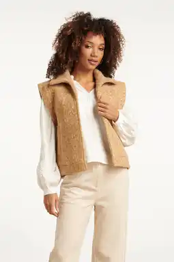 Wehkamp Smashed Lemon gilet camel aanbieding