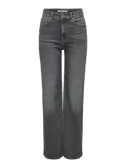 Wehkamp ONLY TALL highwaist wide leg jeans grey denim aanbieding
