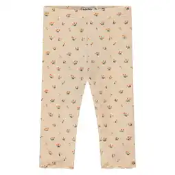 Wehkamp Babyface gebloemde legging beige/oranje aanbieding