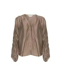 Wehkamp MSCH Copenhagen blouse bruin aanbieding