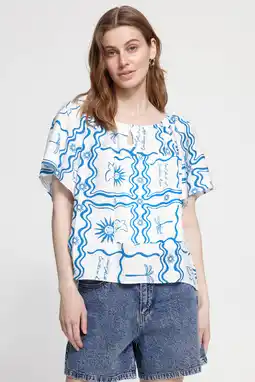 Wehkamp ICHI top blauw aanbieding