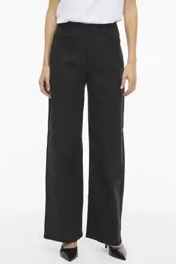 Wehkamp VILA highwaist wide leg jeans zwart aanbieding