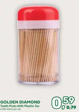 Amazing Oriëntal Golden diamond Tooth Picks With Plastic Jar aanbieding