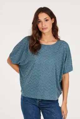 Wehkamp Protest top met all over print blauw aanbieding