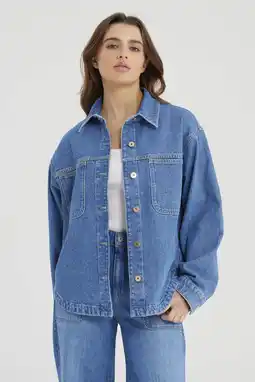 Wehkamp Cup of Joe Denim spijkerjas medium blue denim aanbieding