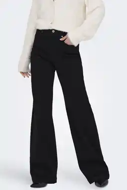 Wehkamp ONLY highwaist wide leg jeans black denim aanbieding