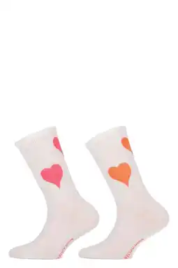 Wehkamp Yellow Moon sportsokken - met hartjes (set van 2) aanbieding