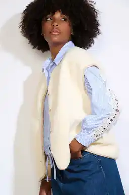 Wehkamp LOLALIZA gilet ecru aanbieding
