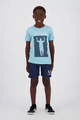 Wehkamp Messi T-shirt + korte broek blauw aanbieding