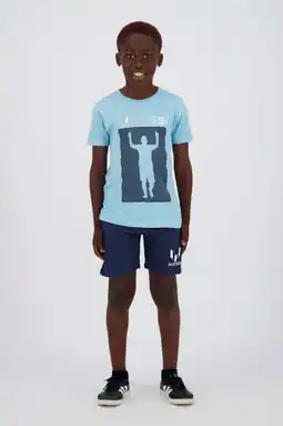 Wehkamp Messi T-shirt + korte broek blauw aanbieding