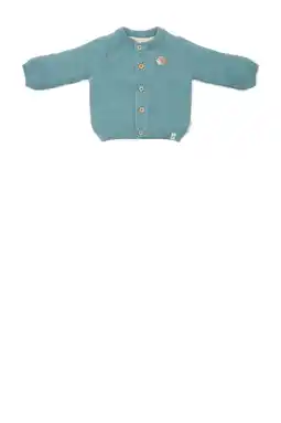 Wehkamp Little Dutch vest blauw fijn gebreid aanbieding