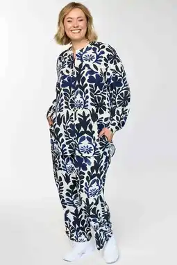 Wehkamp Gozzip gebloemde blouse blauw aanbieding