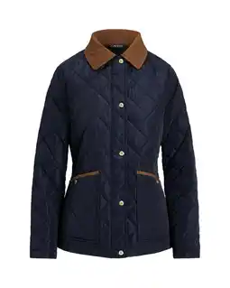 Wehkamp Lauren Ralph Lauren gewatteerde jas donkerblauw aanbieding