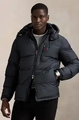 Wehkamp Polo Ralph Lauren Big & Tall gewatteerde jas zwart aanbieding