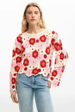 Wehkamp Desigual top ecru crochet aanbieding